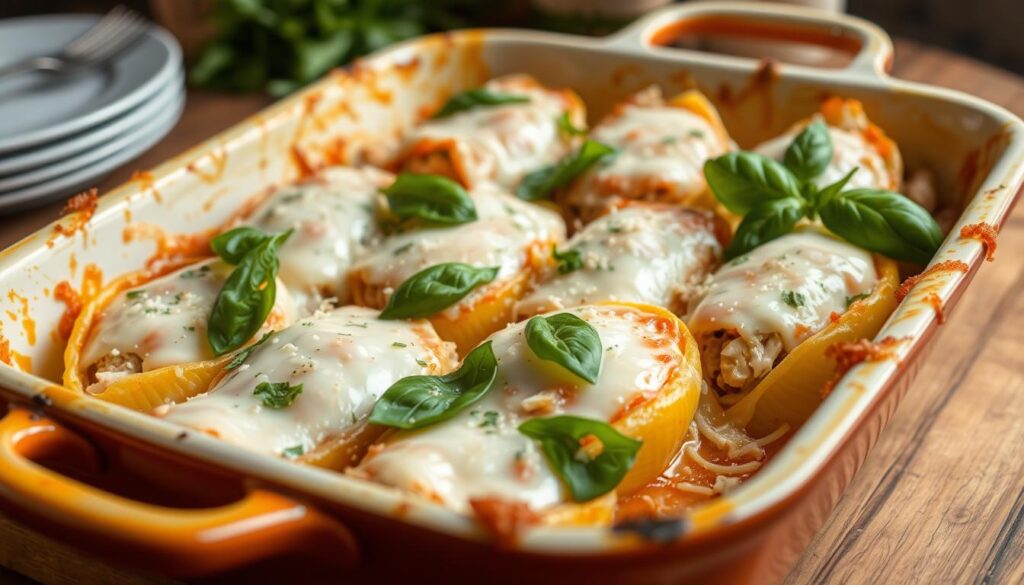 Baked Chicken and Ricotta Stuffed Shells