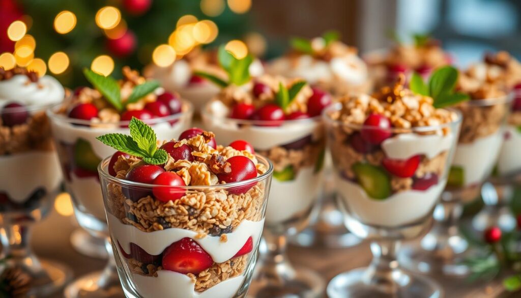 Holiday-themed parfaits