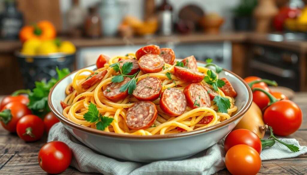 Kielbasa and Pasta