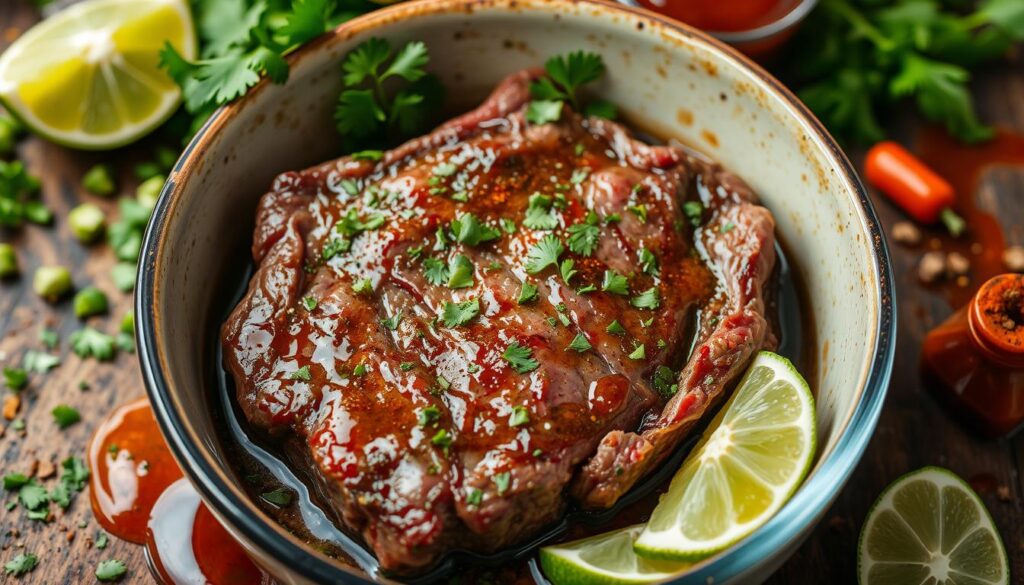 Marinating Steak