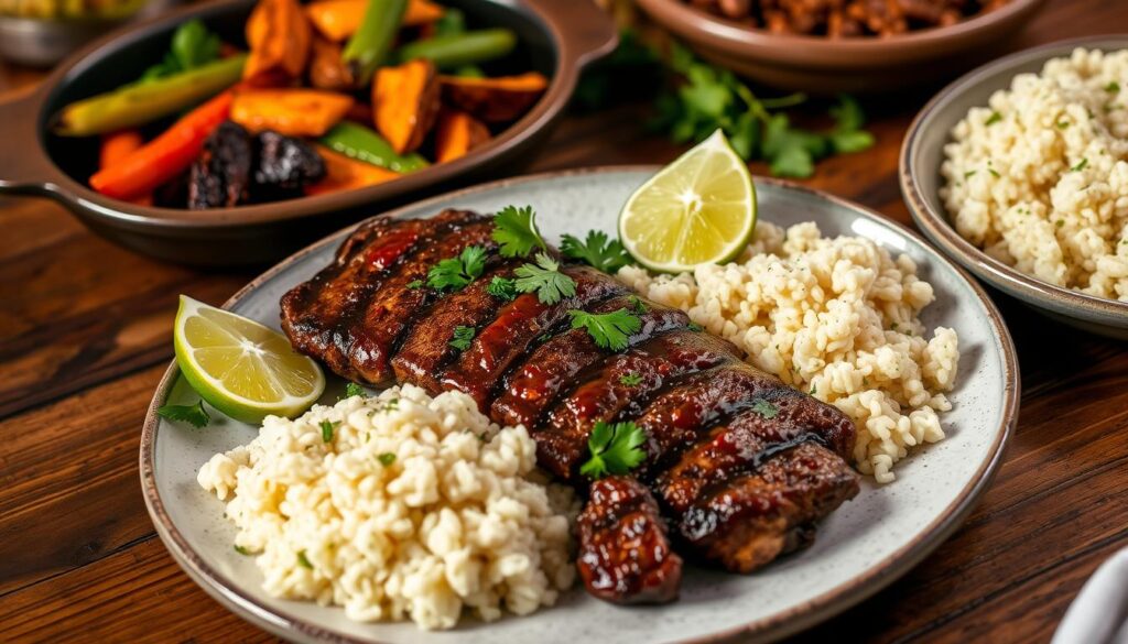 chipotle steak plating