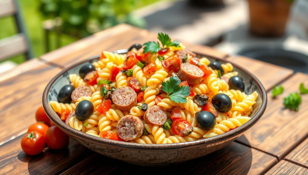 cold pasta salad summer sausage recipe