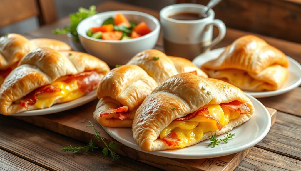 crescent roll breakfast sandwiches