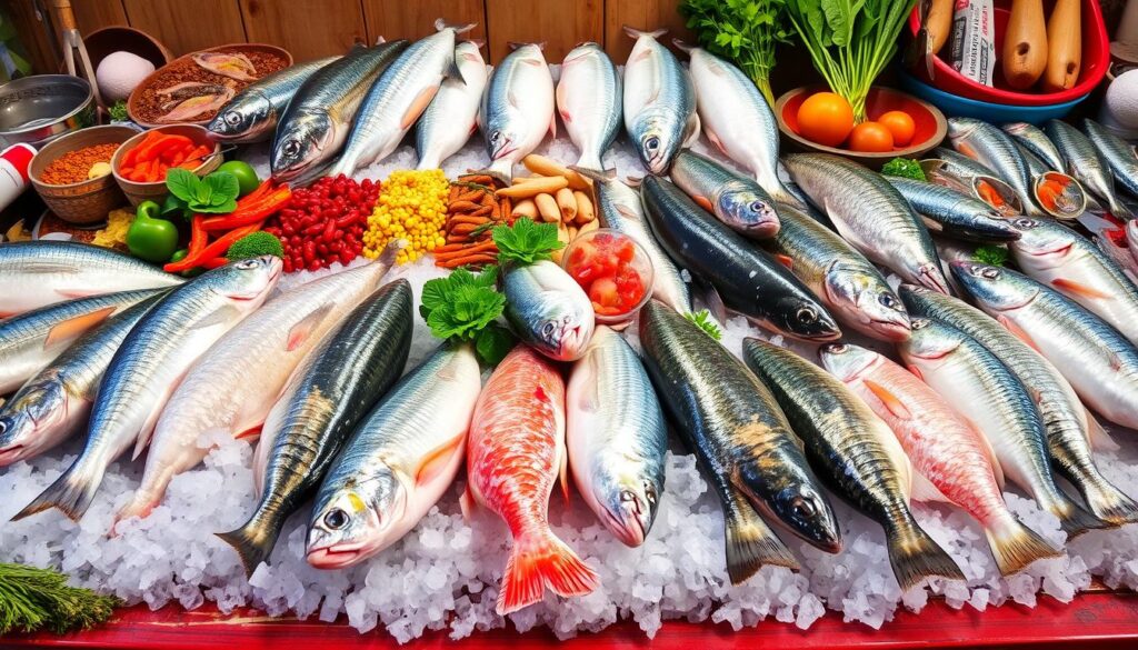 fresh fish selection