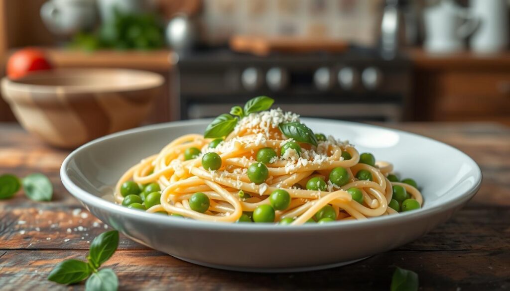 pasta and peas