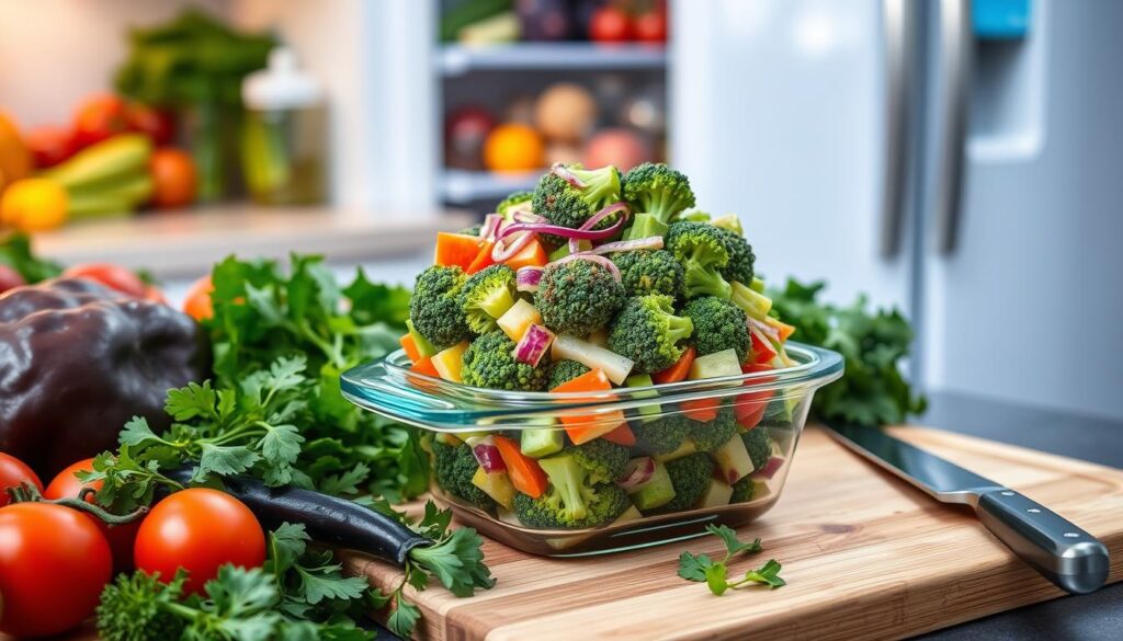 storing broccoli salad