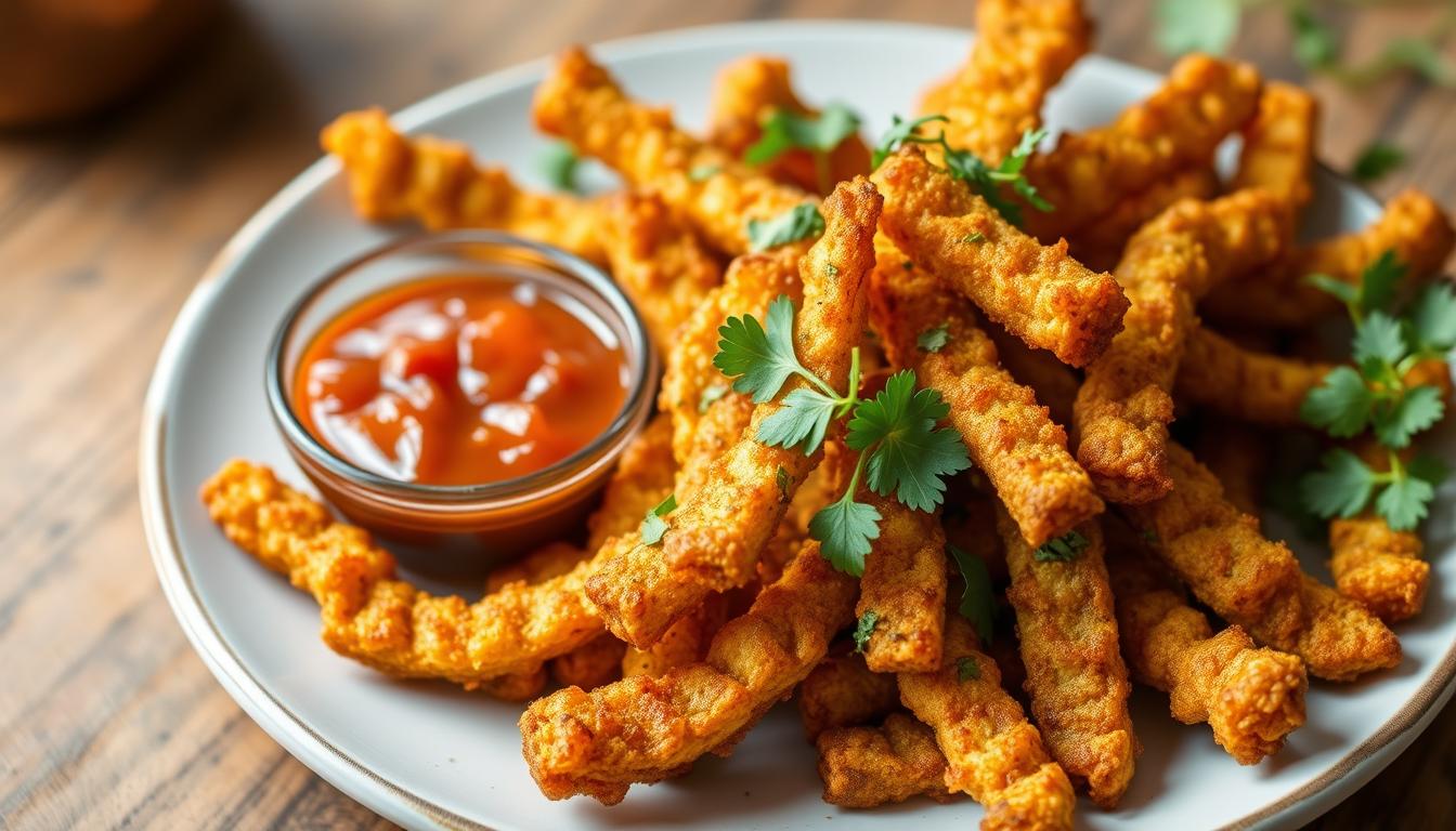 vegan air fried zucchini fries recipe